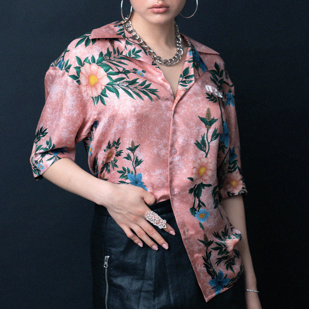 Floral Printed Shirt (Pink) - a2a3