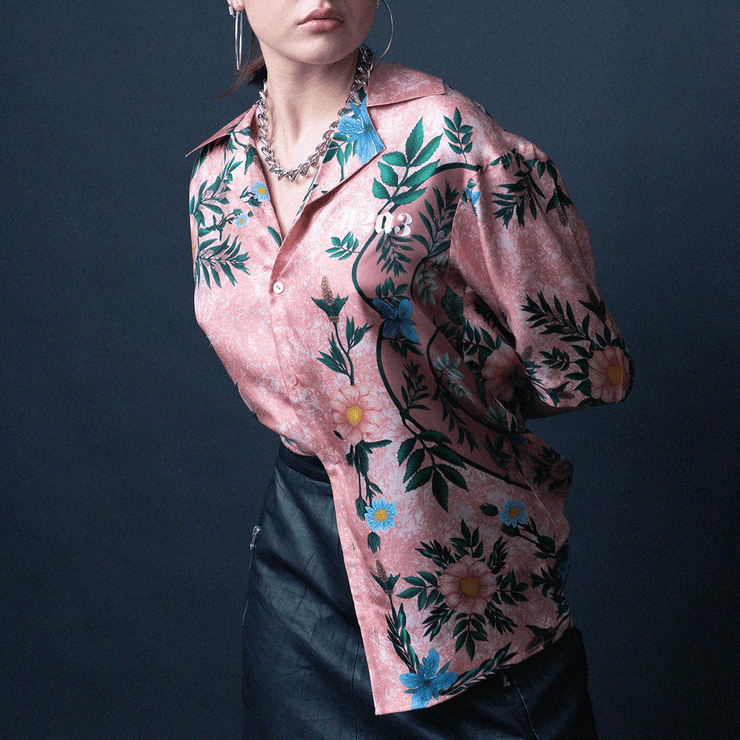 Floral Printed Shirt (Pink) - a2a3